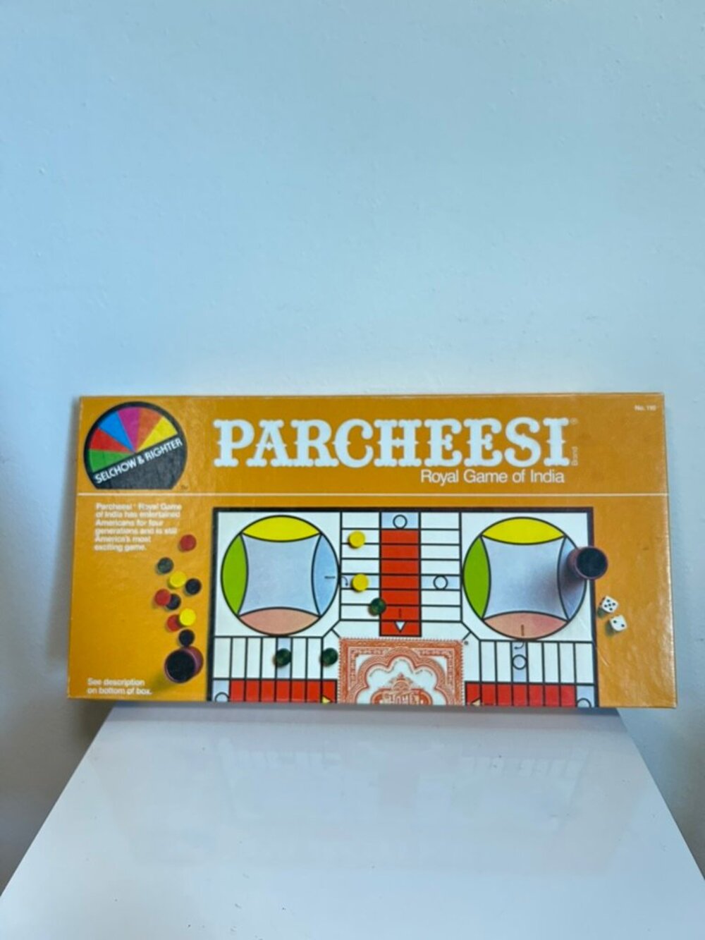 VINTAGE Parcheesi Classic Board Game Selchow and Righter Co 1982 Complete